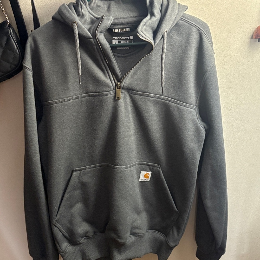 Carhartt Men's Charcoal Zip-Up Hoodie